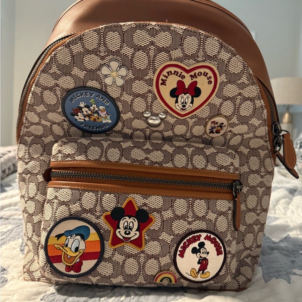 Coach Disney Character Patterned Backpack